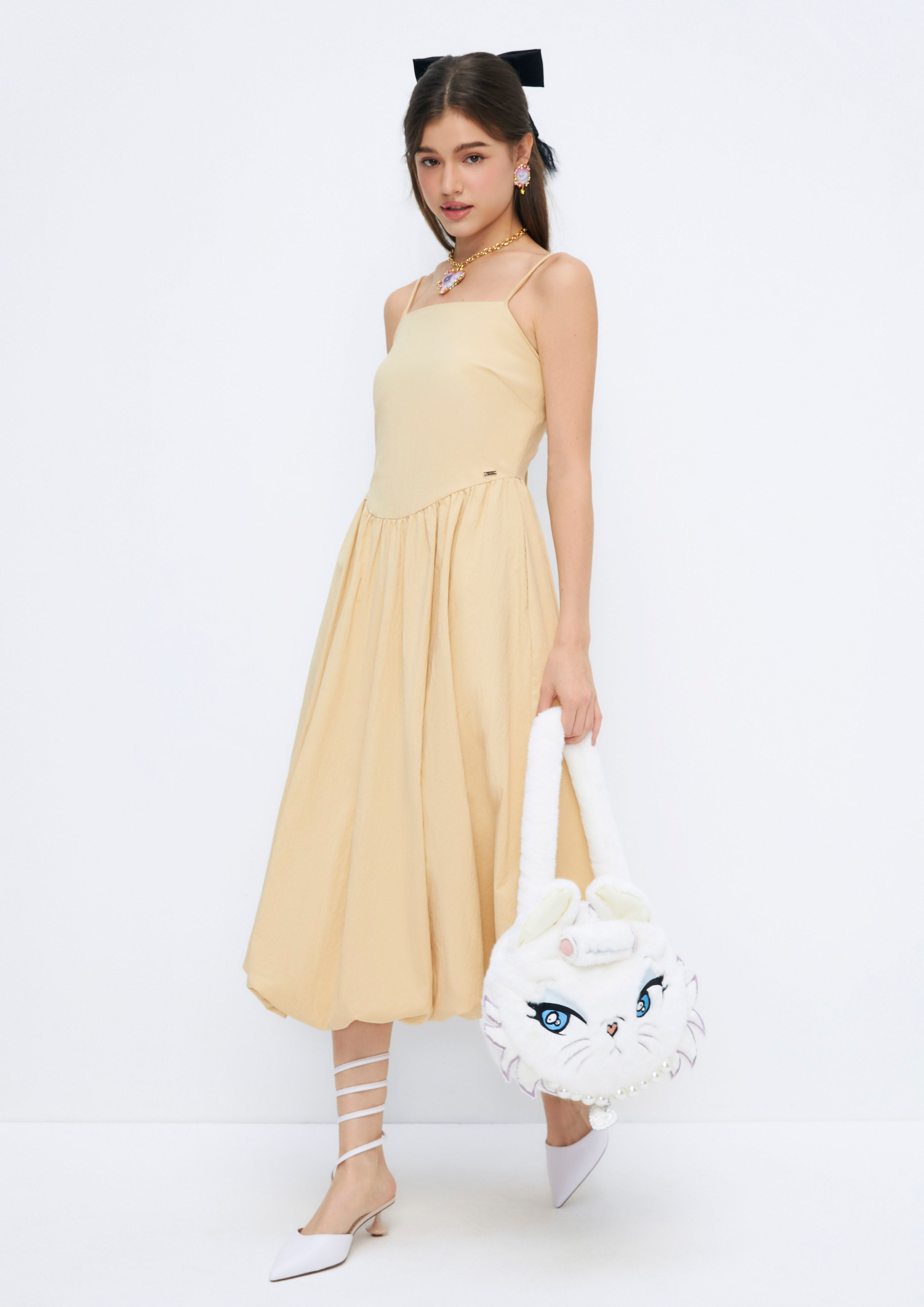 Balloon Midi Dress Soleviva Vacation Collection