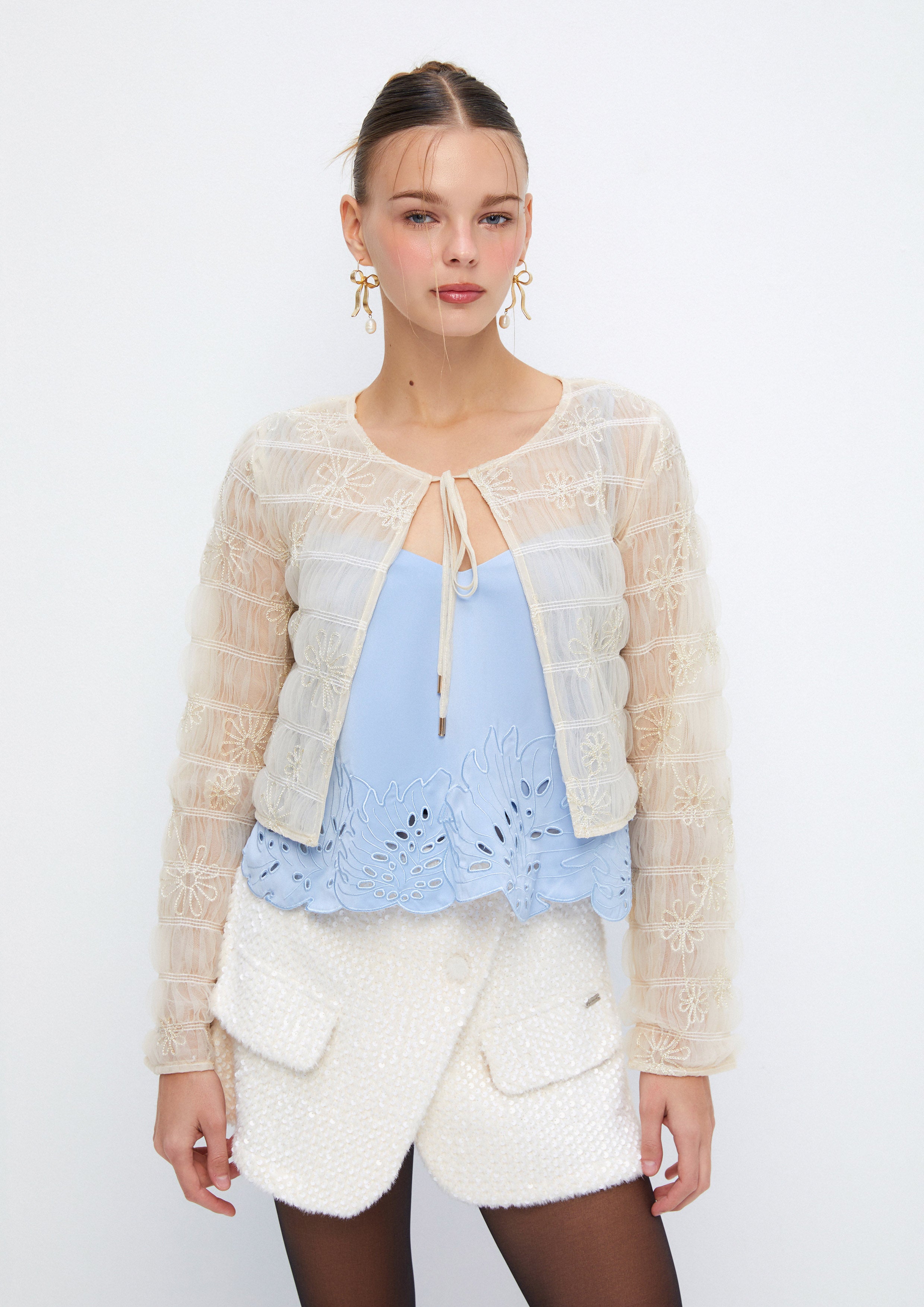 Sheer Floral Lace Cardigan Soleviva Vacation Collection