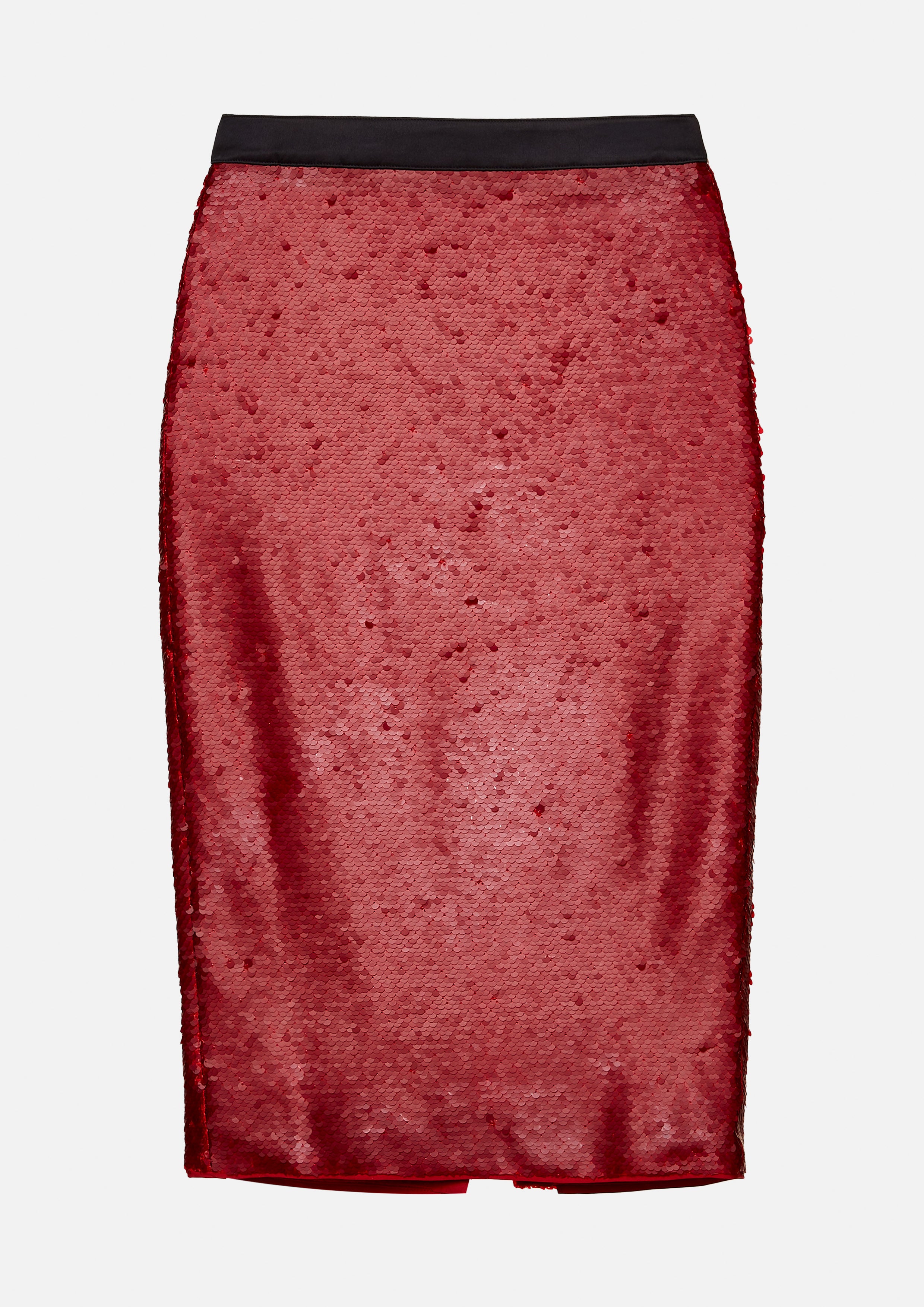 Shimmer Midi Pencil Skirt Romantic Rosy